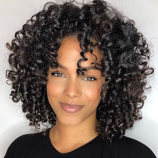 14 Inches Curly Natural Black 100% Brazilian Virgin Human Hair 4