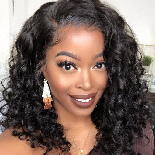 14 Inches Body Wave Natural Black 100% Brazilian Virgin Human Hair Full Lace Wigs [IFHBW5531]