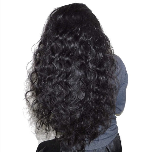 22 Inches Body Wave Natural Black 100% Brazilian Virgin Human Hair 360 Lace Wigs [I3HBW5551]