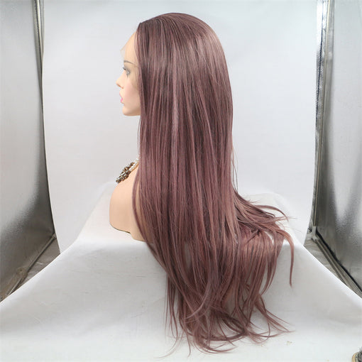Special Color Silky Straight Long Lace Front High Heat Resistant Fiber Synthetic Hair Wigs [ILS5719]