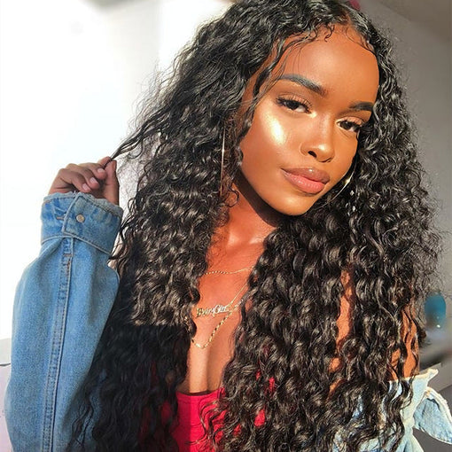 22 Inches Deep Wave Natural Black 100% Brazilian Virgin Human Hair 4