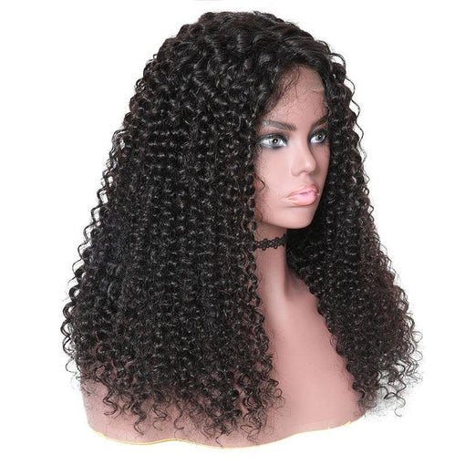 16 Inches Water Wave Natural Black 100% Brazilian Virgin Human Hair Full Lace Wigs [IFHWW5538]