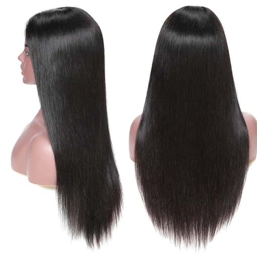 22 Inches Silky Straight Natural Black 100% Brazilian Virgin Human Hair Full Lace Wigs [IFHSS5557]