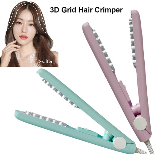 3D Grid Volumizing Hair Fluffy Corrugated Curling Iron [MNHC001]
