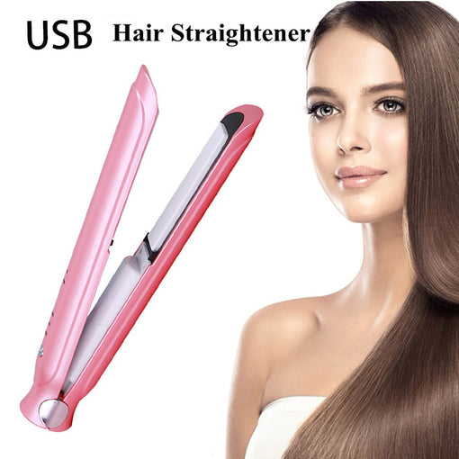 Cordless Mini Portable Hair Straightener USB Rechargeable 2600mAh [XNHS002]