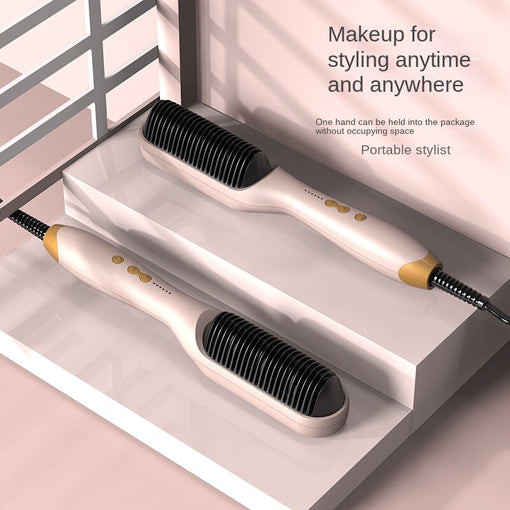 Hair Straightener Brush Negative Ions Straightening Comb Curling Tool [XNHB001]