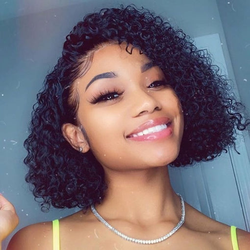 12 Inches Curly Natural Black 100% Brazilian Virgin Human Hair 4