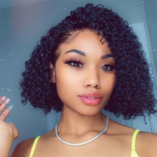 12 Inches Curly Natural Black 100% Brazilian Virgin Human Hair 4