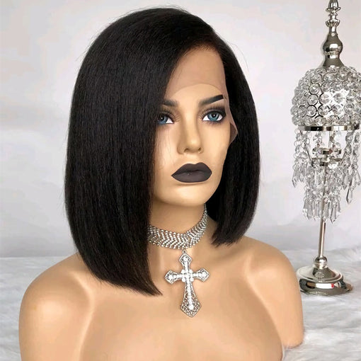 10 Inches Yaki Straight Natural Black 100% Brazilian Virgin Human Hair 4