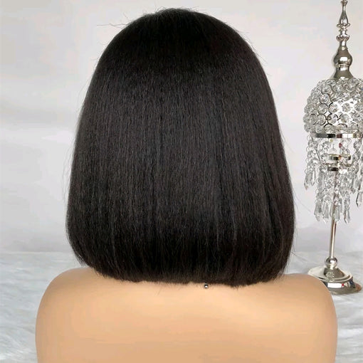 10 Inches Yaki Straight Natural Black 100% Brazilian Virgin Human Hair 4