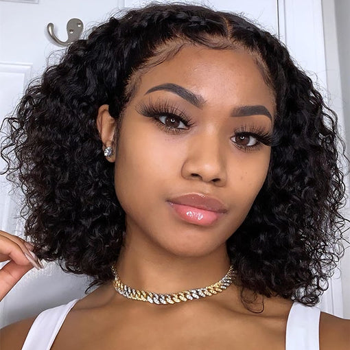 12 Inches Curly Natural Black 100% Brazilian Virgin Human Hair 4