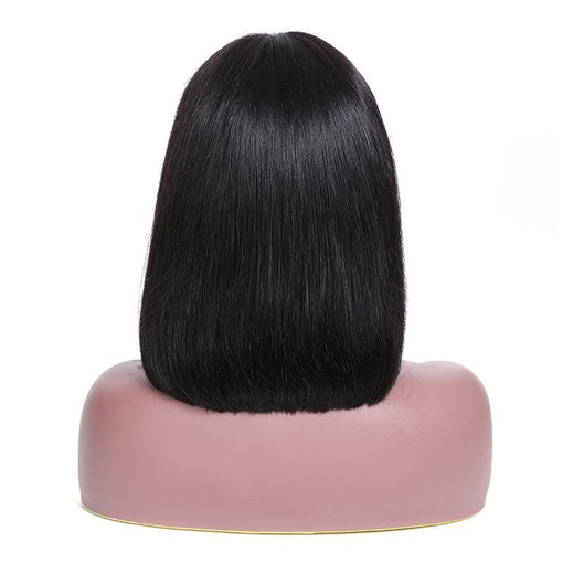 12 Inches Silky Straight Natural Black 100% Brazilian Virgin Human Hair Full Lace Wigs [IFHSS5515]