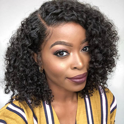 14 Inches Curly Natural Black 100% Brazilian Virgin Human Hair 4