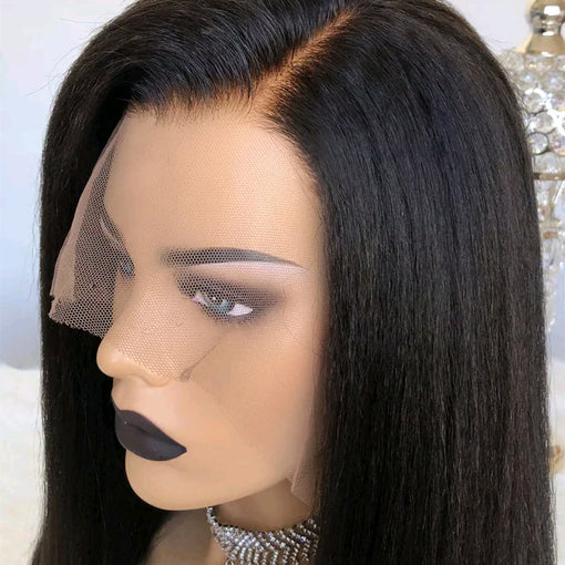 14 Inches Yaki Straight Natural Black 100% Brazilian Virgin Human Hair 4