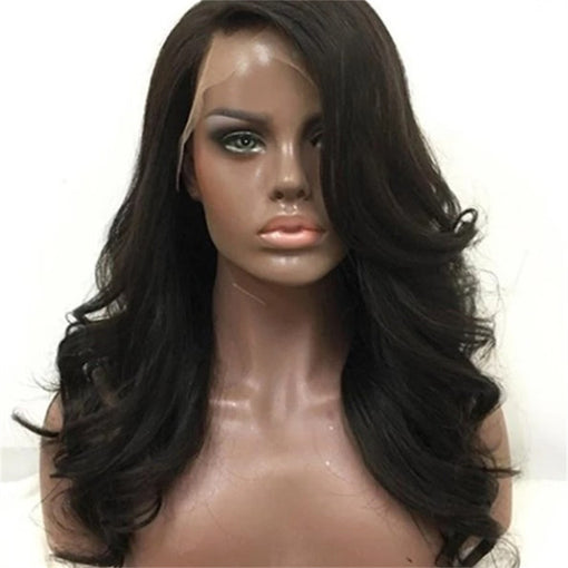 16 Inches Body Wave Natural Black 100% Brazilian Virgin Human Hair 360 Lace Wigs [I3HBW5529]