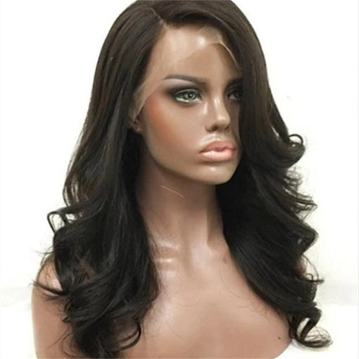 16 Inches Body Wave Natural Black 100% Brazilian Virgin Human Hair 360 Lace Wigs [I3HBW5529]