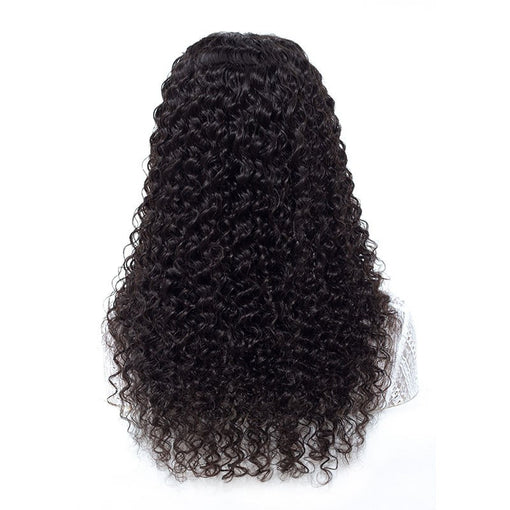 16 Inches Deep Wave Natural Black 100% Brazilian Virgin Human Hair 360 Lace Wigs [I3HDW5532]