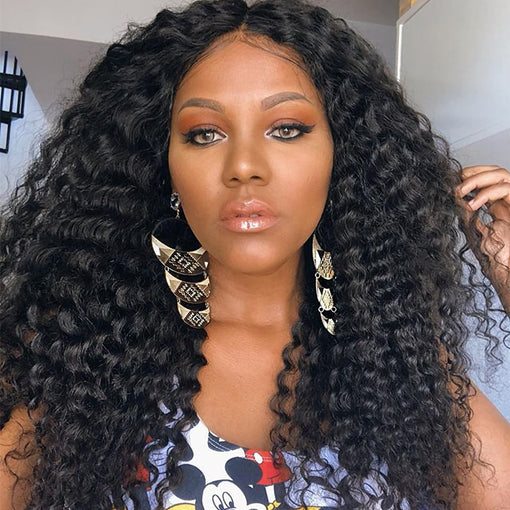 16 Inches Water Wave Natural Black 100% Brazilian Virgin Human Hair 4