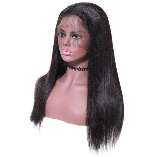 18 Inches Silky Straight Natural Black 100% Brazilian Virgin Human Hair Full Lace Wigs [IFHSS5543]