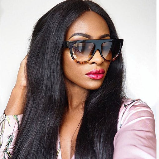 20 Inches Silky Straight Natural Black 100% Brazilian Virgin Human Hair 360 Lace Wigs [I3HSS5550]