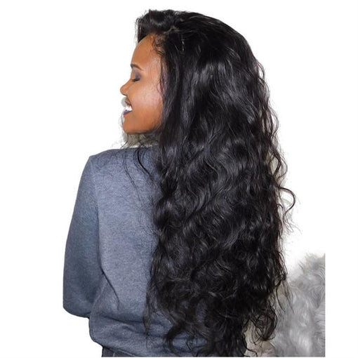 22 Inches Body Wave Natural Black 100% Brazilian Virgin Human Hair 360 Lace Wigs [I3HBW5551]