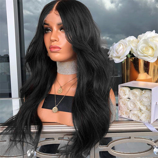 22 Inches Body Wave Natural Black 100% Brazilian Virgin Human Hair Full Lace Wigs [IFHBW5552]