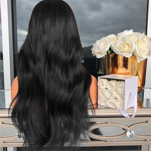 22 Inches Body Wave Natural Black 100% Brazilian Virgin Human Hair Full Lace Wigs [IFHBW5552]
