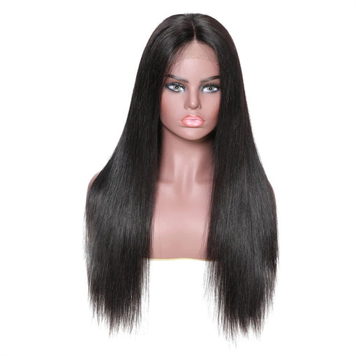 22 Inches Silky Straight Natural Black 100% Brazilian Virgin Human Hair Full Lace Wigs [IFHSS5557]