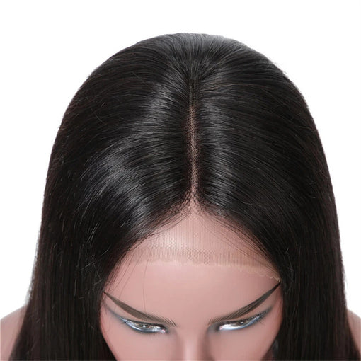 22 Inches Silky Straight Natural Black 100% Brazilian Virgin Human Hair Full Lace Wigs [IFHSS5557]