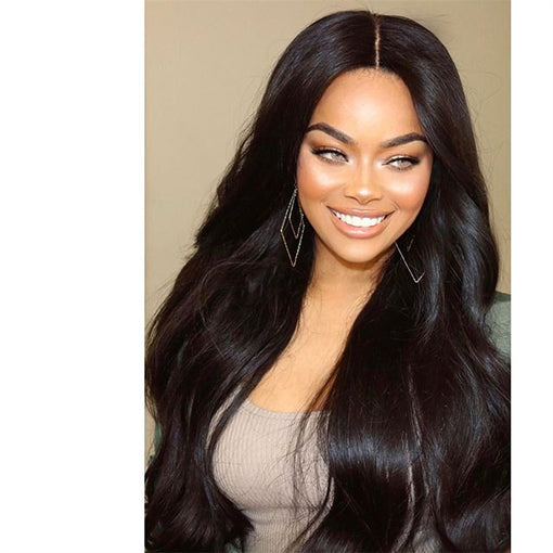 22 Inches Silky Straight Natural Black 100% Brazilian Virgin Human Hair Full Lace Wigs [IFHSS5558]