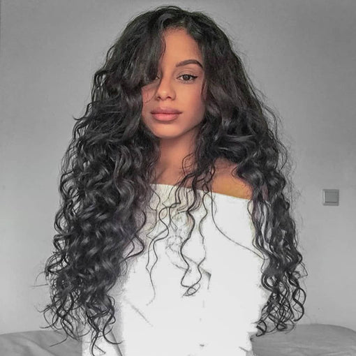 22 Inches Body Wave Natural Black 100% Brazilian Virgin Human Hair Full Lace Wigs [IFHBW5559]