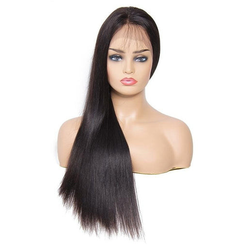 22 Inches Silky Straight Natural Black 100% Brazilian Virgin Human Hair 360 Lace Wigs [I3HSS5563]
