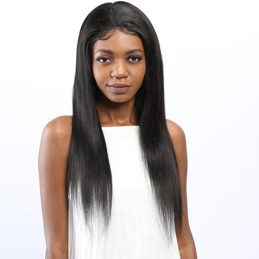 20 Inches Silky Straight Long Premium Human Hair Lace Front Wigs [ILHSS5601]