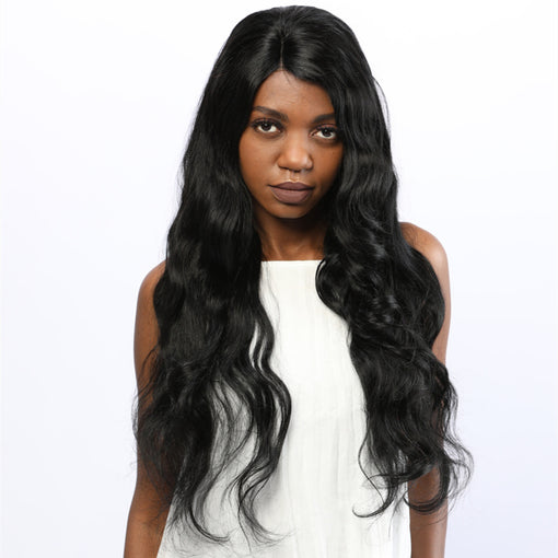 22 Inches Body Wave Long Premium Human Hair Lace Front Wigs [ILHBW5605]