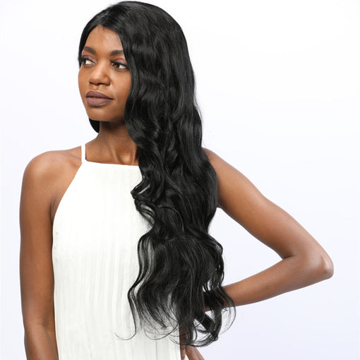 22 Inches Body Wave Long Premium Human Hair Lace Front Wigs [ILHBW5605]