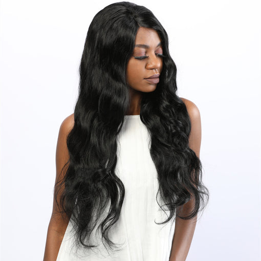 22 Inches Body Wave Long Premium Human Hair Lace Front Wigs [ILHBW5605]