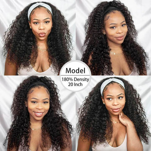 Curly Headband Premium Human Hair Wigs [IHBCY5617]