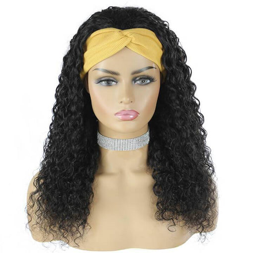 Long Deep Wave Headband Premium Human Hair Wigs [IHBDW5622]