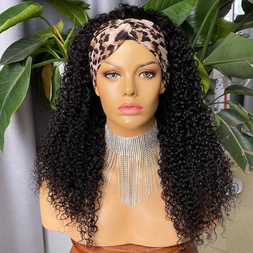 Afro Curly Headband Premium Human Hair Wigs [IHBCY5623]
