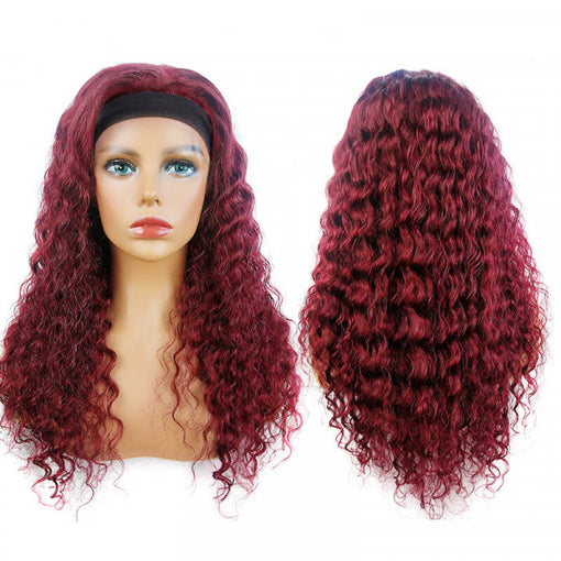 #99J Water Wave Headband Premium Human Hair Wigs [IHBWW5628]