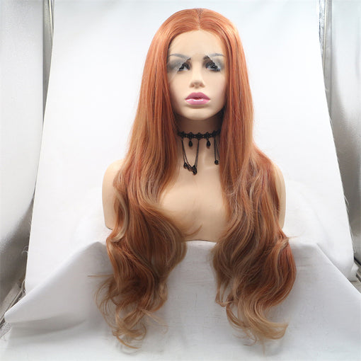 Special Color Body Wave Long Lace Front High Heat Resistant Fiber Synthetic Hair Wigs [ILS5720]