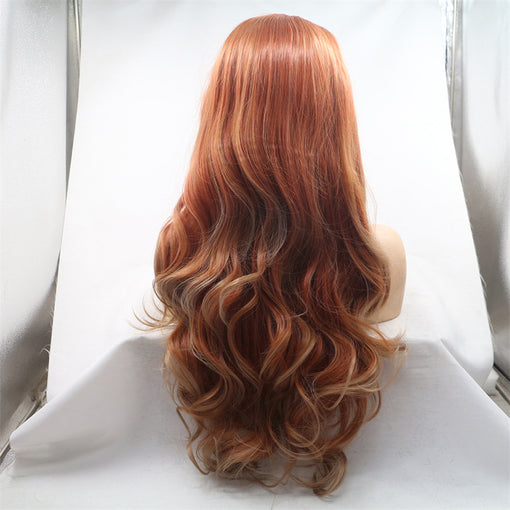 Special Color Body Wave Long Lace Front High Heat Resistant Fiber Synthetic Hair Wigs [ILS5720]