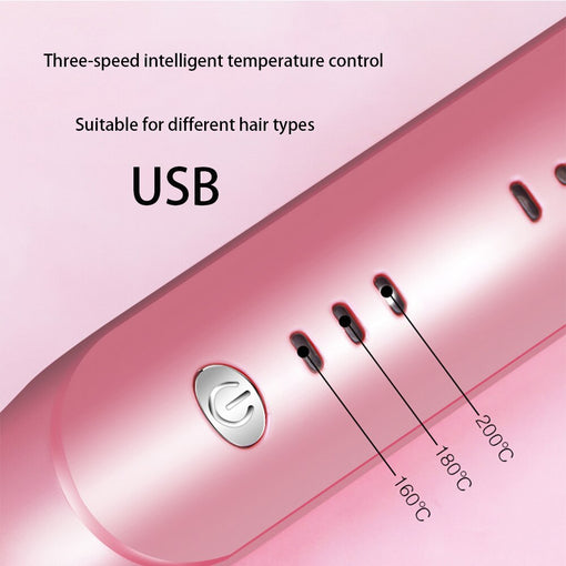 Cordless Mini Portable Hair Straightener USB Rechargeable 2600mAh [XNHS002]