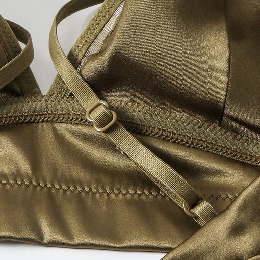 Unlined Comfortable Seamless Minimizer Breathable Sexy Mulberry Silk 3/4 Cup Wireless Underwear Bras & Bralettes [GDBR0036]