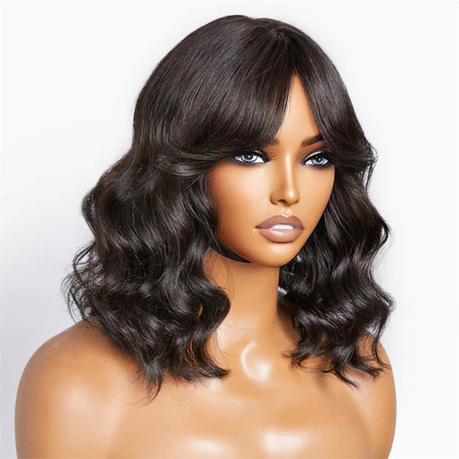 16 Inches Body Wave #2 Dark Brown Remy Human Hair Full Lace Wigs [IFHBW6101]
