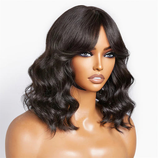 16 Inches Body Wave #2 Dark Brown Remy Human Hair 360 Lace Wigs [I3HBW6101]