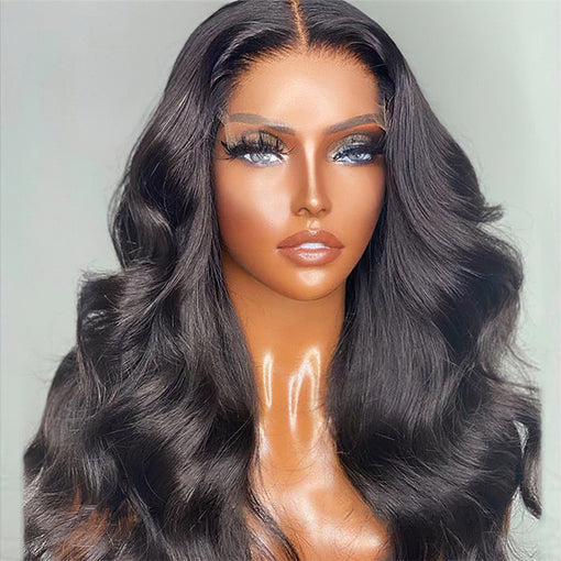 22 Inches Body Wave Natural Black Remy Human Hair Full Lace Wigs [IFHBW6122]