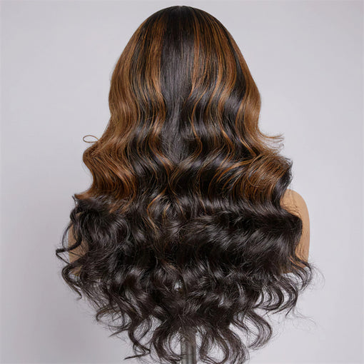 20 Inches Body Wave Mixed Brown Remy Human Hair Full Lace Wigs [IFHBW6125]