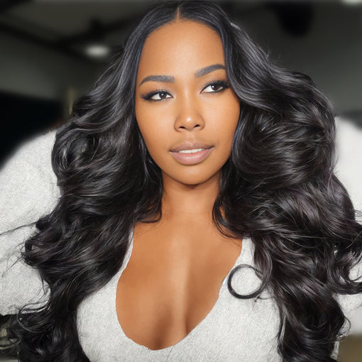 22 Inches Body Wave Natural Black Remy Human Hair Full Lace Wigs [IFHBW6130]