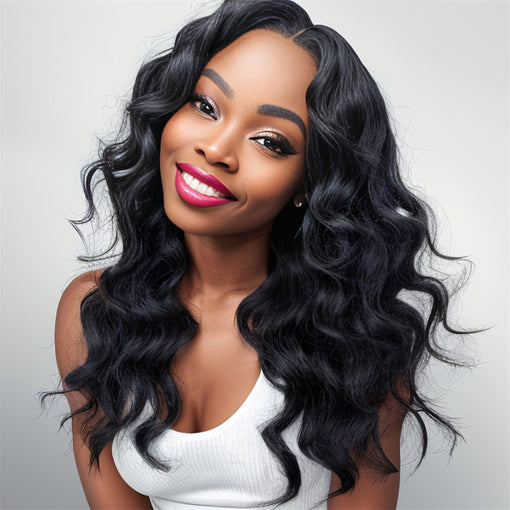 22 Inches Body Wave Natural Black Remy Human Hair Full Lace Wigs [IFHBW6133]